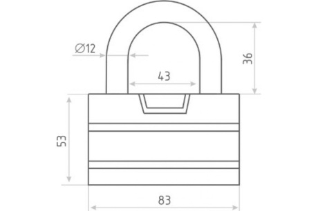 Купить Навесной замок НОРА-М ЗН-401-80 мм 3кл. 13792 фото №4