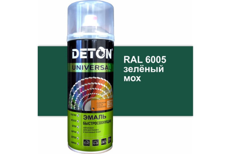 Купить Аэрозоль Deton эмаль 520мл быстросохн ЗЕЛЕНЫЙ МОХ. DTN-A-07251 фото №1