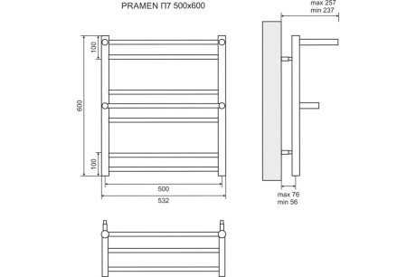 Купить Водяной полотенцесушитель Lemark Pramen 500x600 LM33607 фото №5